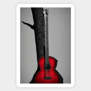 Acoustic Guitar Tree Of Life Guitar Player Nature Guitarist Sticker